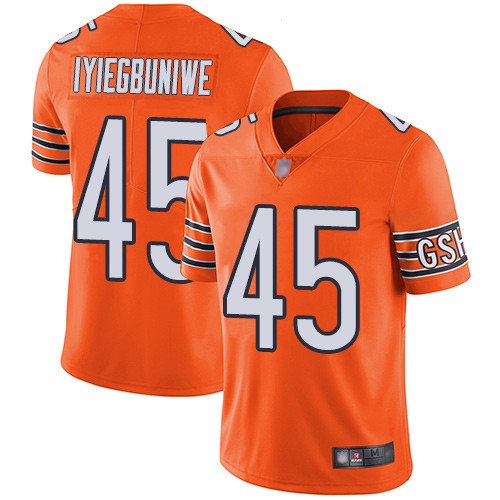 Chicago Bears Limited Orange Men Joel Iyiegbuniwe Alternate Jersey NFL Football #45 Vapor Untouchable